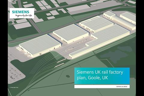 Siemens Mobility said the contract award was a ‘significant step’ for its plans to build a factory at Goole in East Yorkshire.